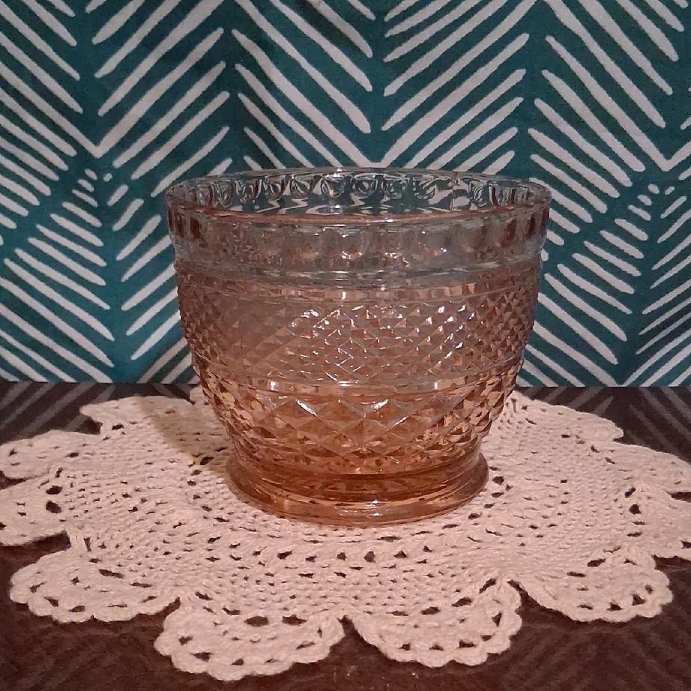Vintage Pink Glass Bowl